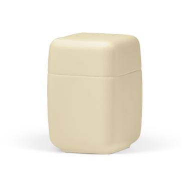 Tierurne Keramik quadratisch in beige-matt
