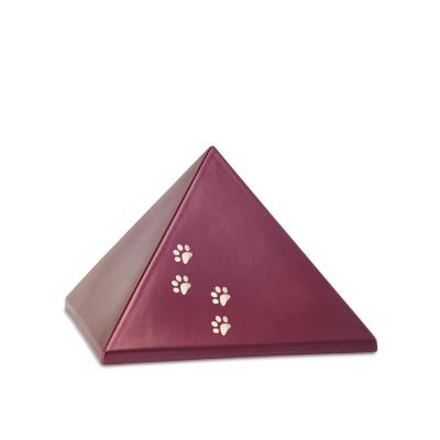 Tierurne Pyramide mit Pfötchen in Bordeaux