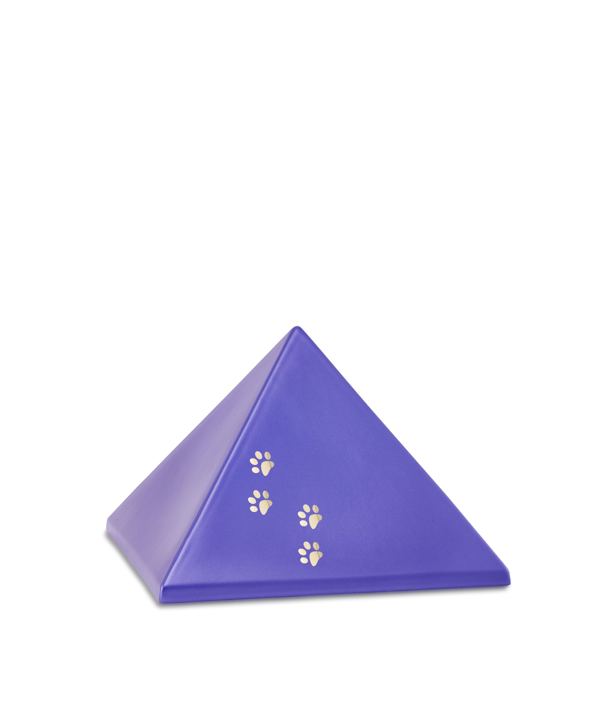 Tierurne Pyramide mit Pfötchen in Violett