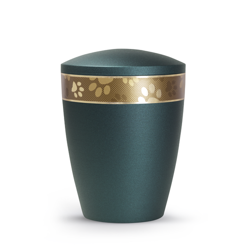 Tierurne Patas de oro gestreiftes Pfotenband Petrol