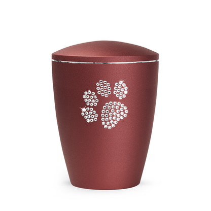 Tierurne Elegance mit Kristallpfote Rubin