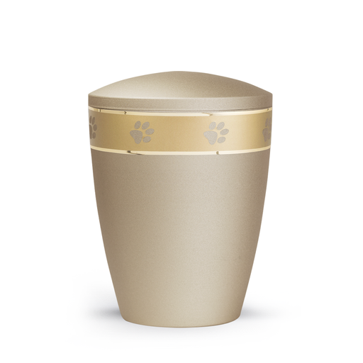 Tierurne Patas de oro mattgoldenes Dekorband Champagner