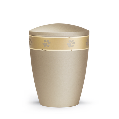 Tierurne Patas de oro mattgoldenes Dekorband Champagner