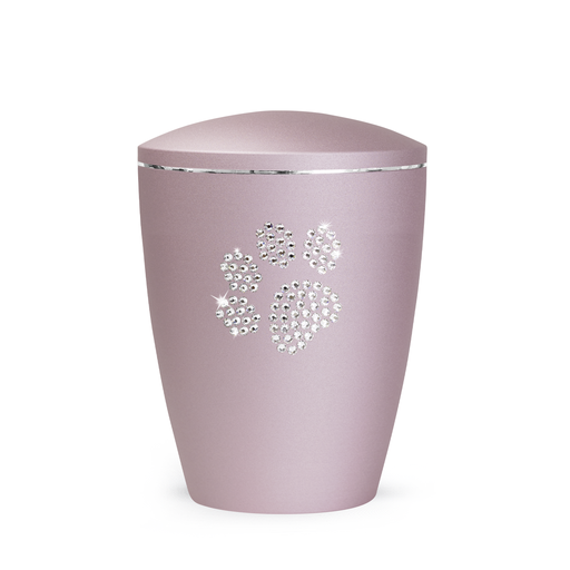 Tierurne Elegance mit Kristallpfote Rose