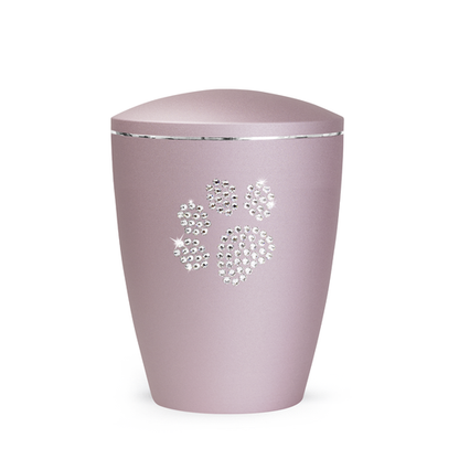 Tierurne Elegance mit Kristallpfote Rose