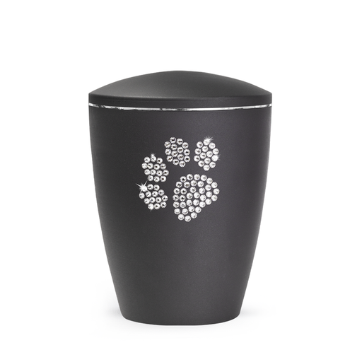 Tierurne Elegance mit Kristallpfote Schwarz