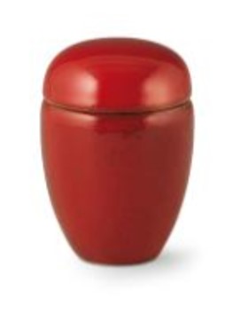 Tierurne aus Keramik 0,5 Ltr. in feuerrot