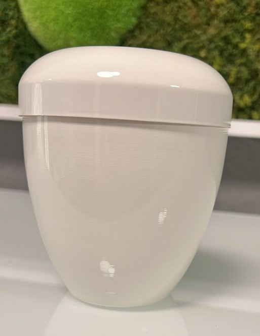 Tierurne aus Kupfer weiß lackiert 0,5 Ltr.