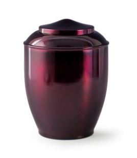 Tierurne aus Kupfer lasierend in aubergine