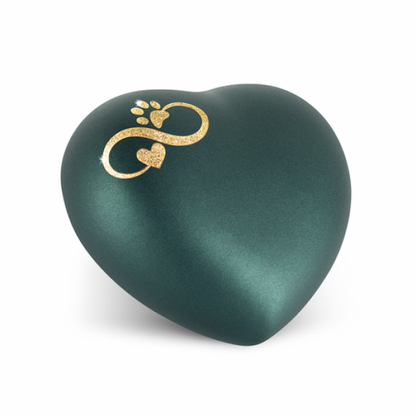 Tierurne Herz mit Motiv Infinity HerzPfote