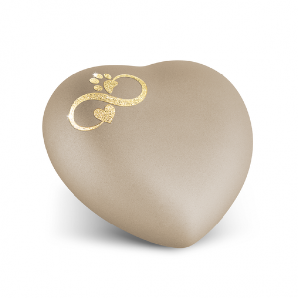 Tierurne Herz mit Motiv Infinity HerzPfote