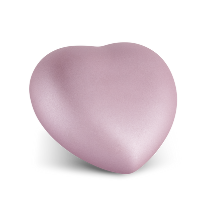 Tierurne Herz mit samtener Oberfläche in Rose