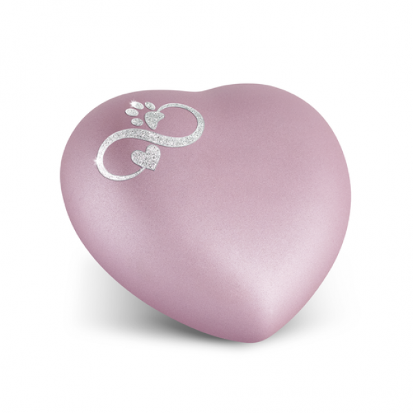 Tierurne Herz mit Motiv Infinity HerzPfote