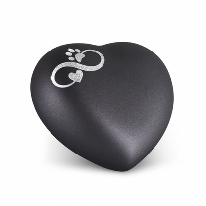 Tierurne Herz mit Motiv Infinity HerzPfote
