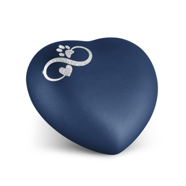 Tierurne Herz mit Motiv Infinity HerzPfote