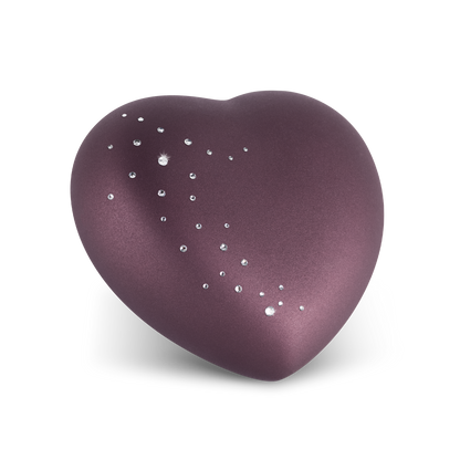 Tierurne Herz in Velvet Berry
