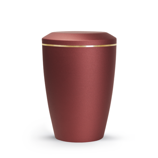 Tierurne Lina aus Stahl – 0,5 Liter / mit glattem Deckel / Velvet Rubin