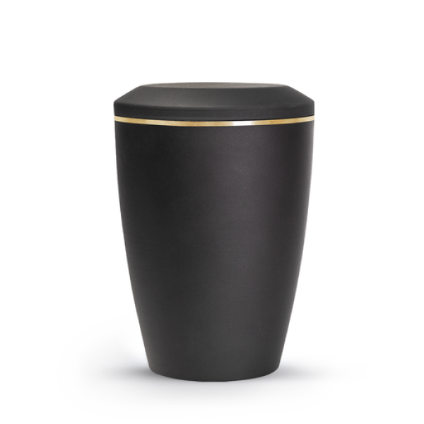Tierurne Lina aus Stahl – 0,5 Liter / mit glattem Deckel / schwarz
