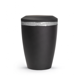 Tierurne Glamour – 0,5 Liter / mit glattem Deckel / schwarz