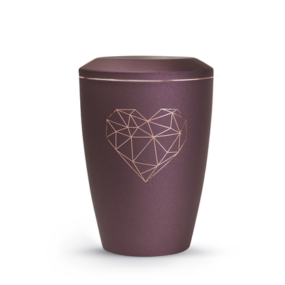 Tierurne Karat mit Herz in Berry