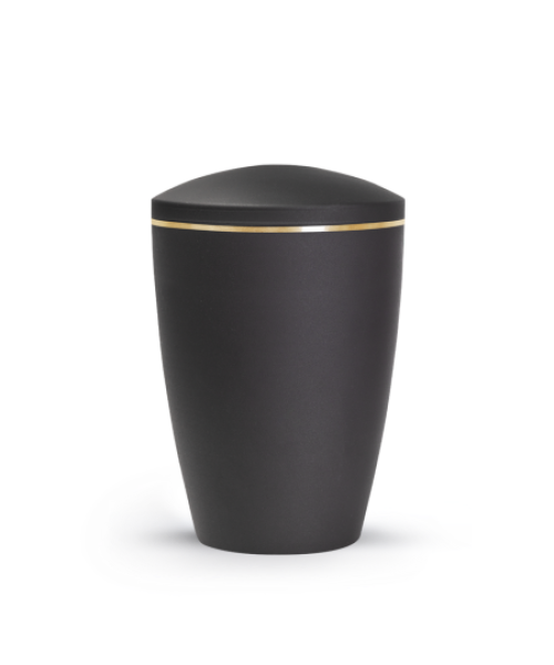 Tierurne Lina aus Stahl – 0,5 Liter / mit spitzem Deckel / schwarz