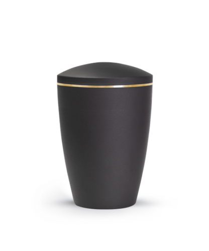 Tierurne Lina aus Stahl – 0,5 Liter / mit spitzem Deckel / schwarz