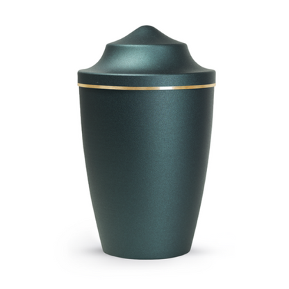 Tierurne Lina aus Stahl – 0,5 Liter / mit geschwungenem Deckel / Velvet Petrol