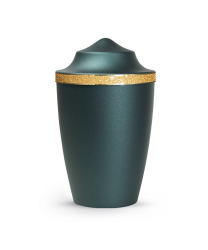 Tierurne Glamour – 0,5 Liter / mit geschwungenem Deckel / Velvet Petrol