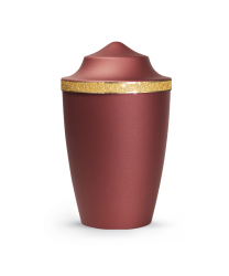Tierurne Glamour – 0,5 Liter / mit geschwungenem Deckel / Velvet Rubin
