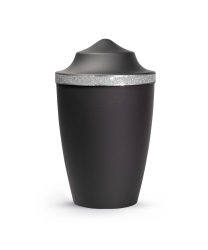 Tierurne Glamour – 0,5 Liter / mit geschwungenem Deckel / schwarz