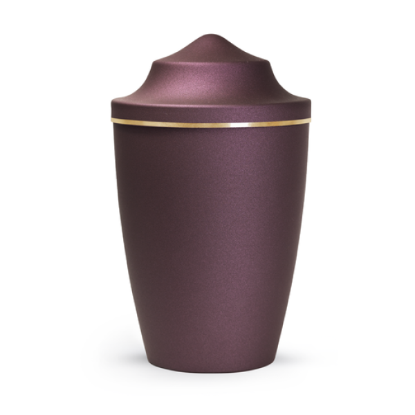 Tierurne Lina aus Stahl – 0,5 Liter / mit geschwungenem Deckel / Velvet Berry