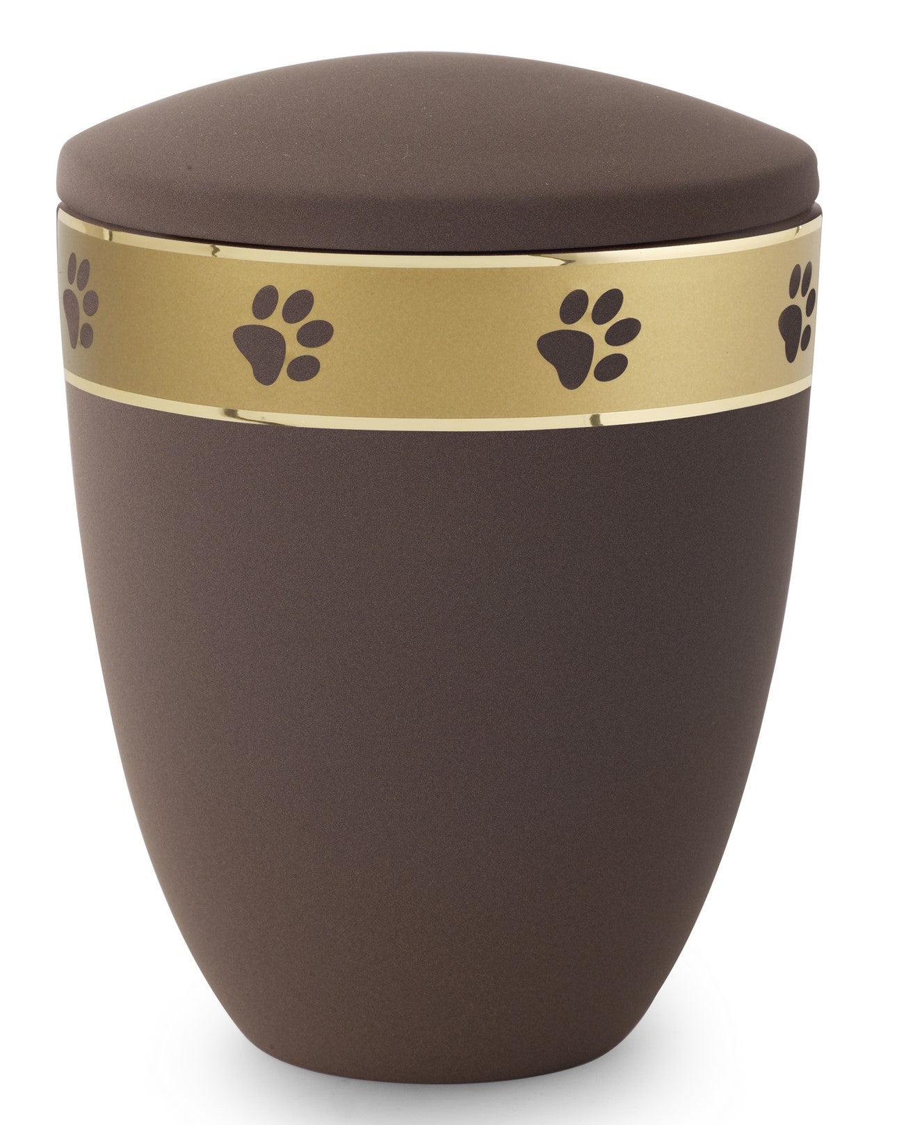 Tierurne "Patas de oro" umlaufendem Pfotenmotiv in braun
