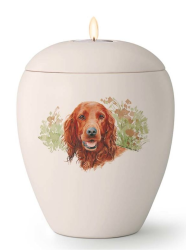 Tierurne mit versch. mittelgroßen Hunden mit Gedenklicht 1,5 Ltr.