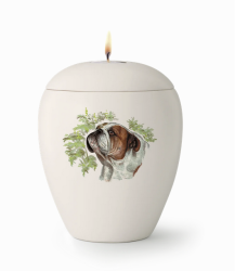 Tierurne mit versch. mittelgroßen Hunden mit Gedenklicht 1,5 Ltr.