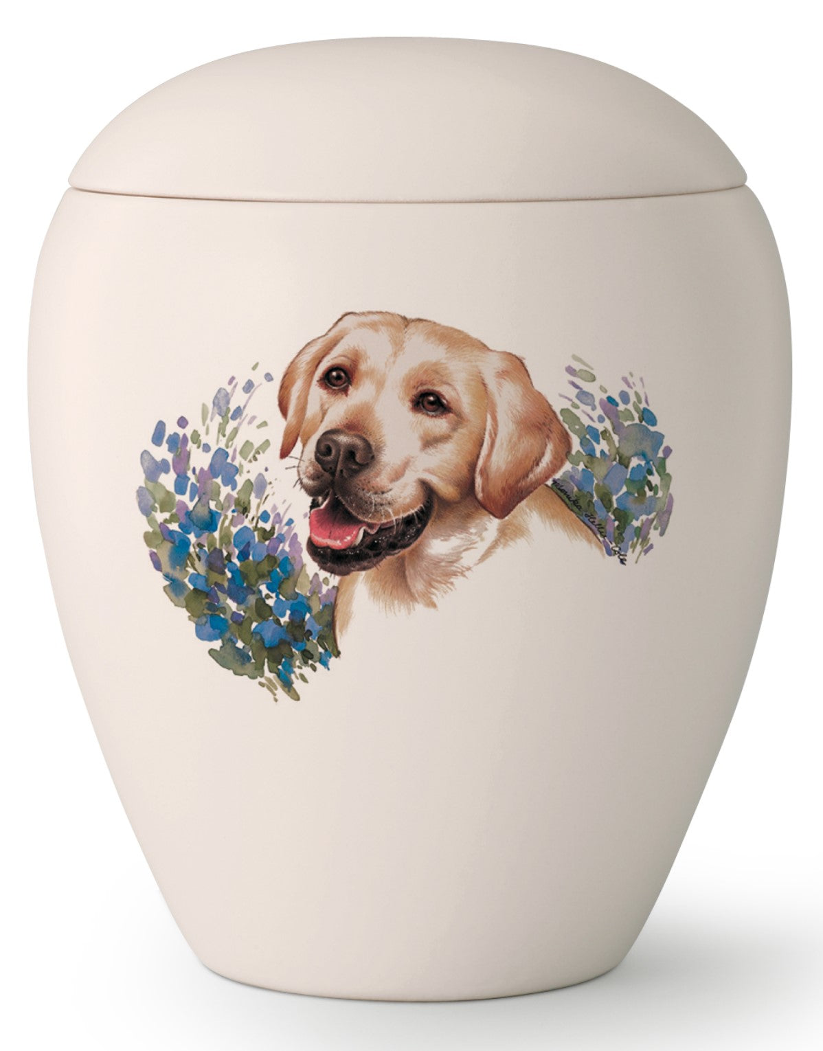 Tierurne mit Labrador