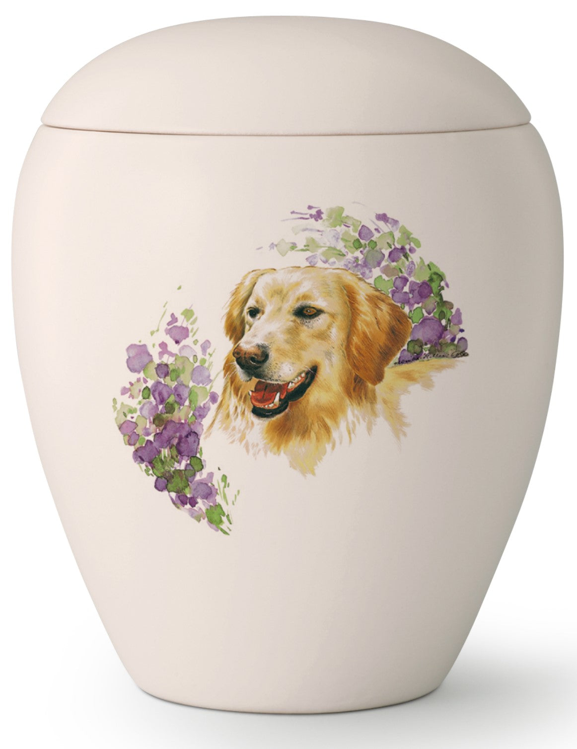 Tierurne mit Golden Retriever