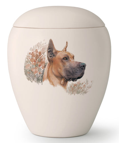Tierurne mit Dogge