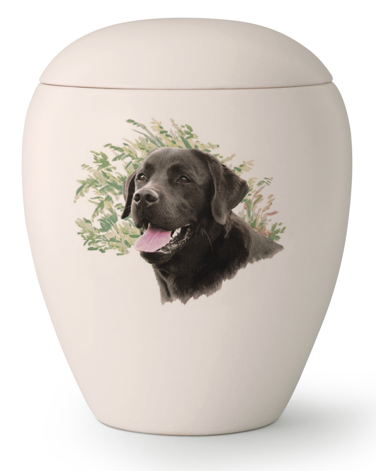 Tierurne mit Labrador schwarz