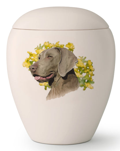Tierurne mit Weimaraner