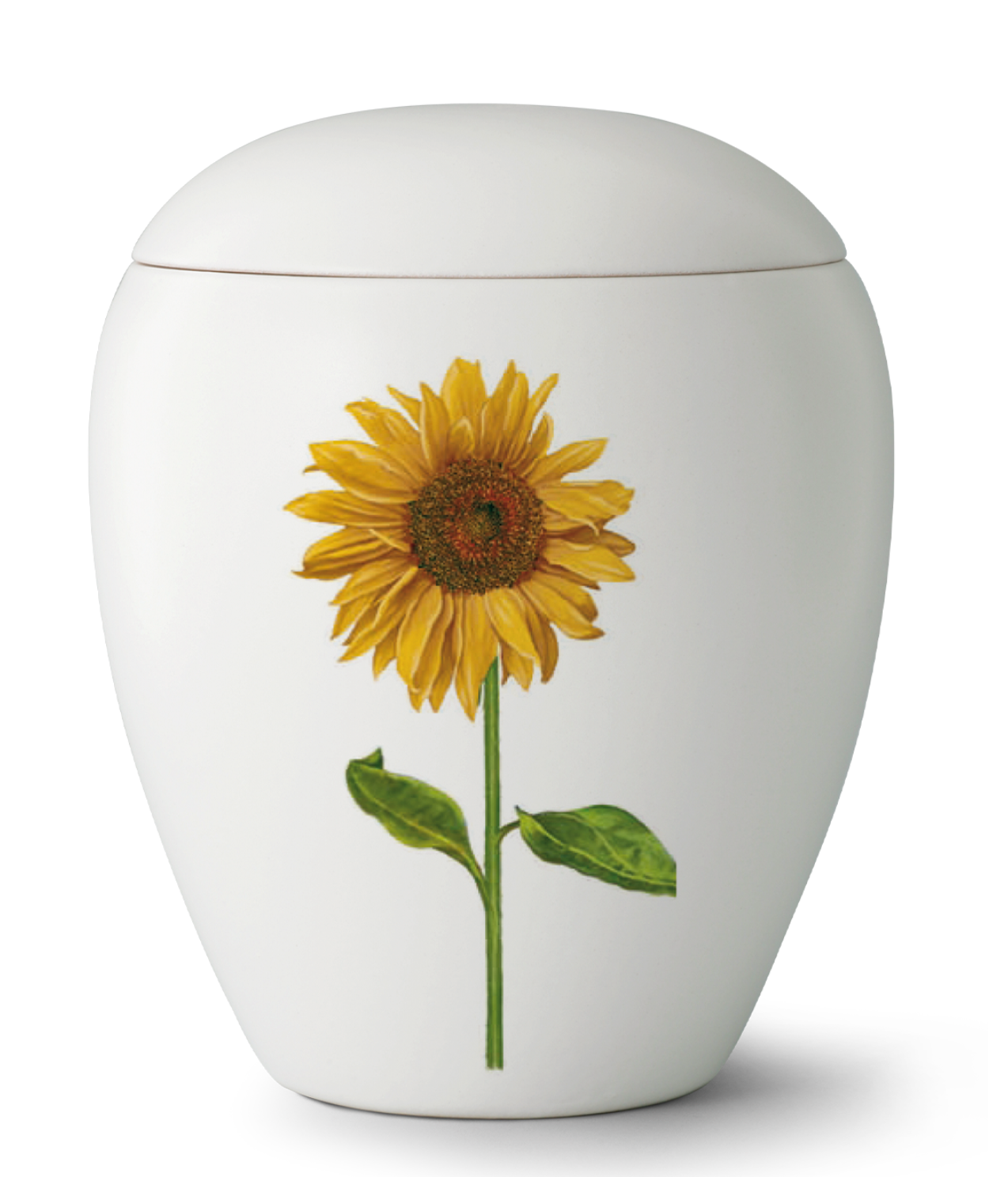 Tierurne aus Keramik mit Sonnenblume
