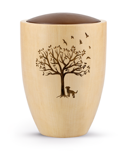 Tierurne Timber mit Hundemotiv