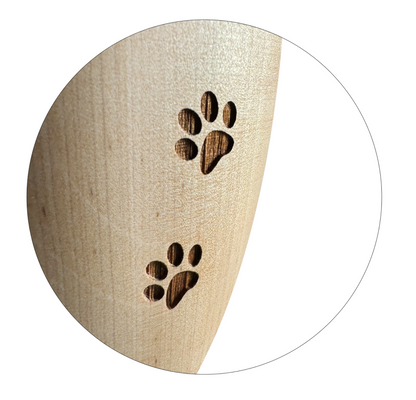 Tierurne Timber mit Pfötchenmotiv