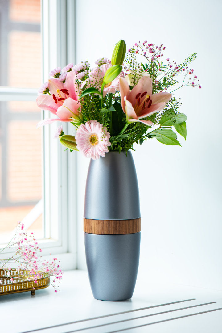 Tierurne stilvolle Keramikurne mit Vasenaufsatz 0,8 Ltr.