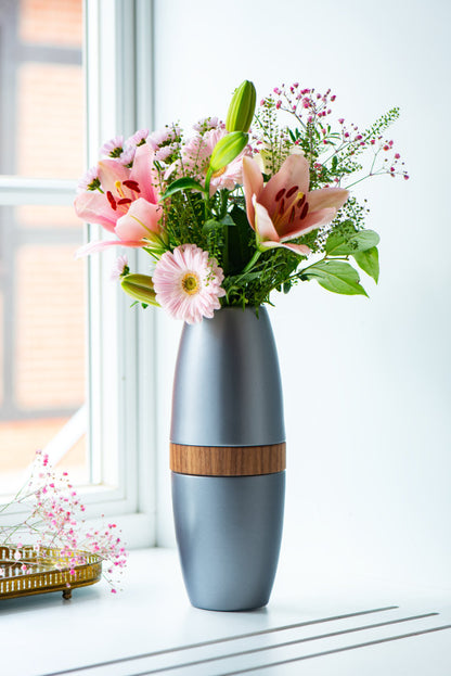 Tierurne stilvolle Keramikurne mit Vasenaufsatz 0,8 Ltr.
