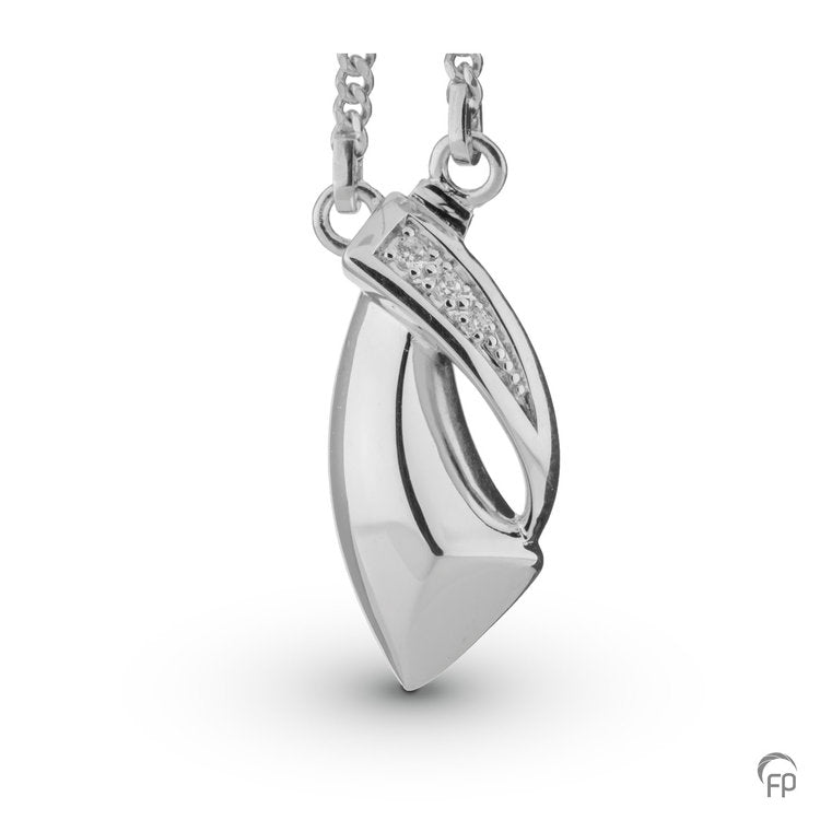 Ascheschmuck Anhänger aus Sterlingsilber mit Zirkoniasteinen