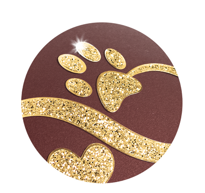 Tierurne Herz mit Motiv Infinity HerzPfote