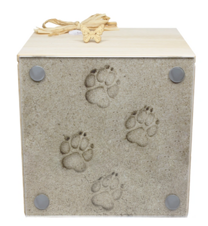 Tierurne Branka Erinnerungs-Box mit Plexiglas-Scheibe in 3 versch. Größen