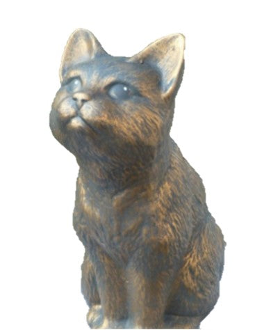 Tierurne Katze in Bronze von der Seite