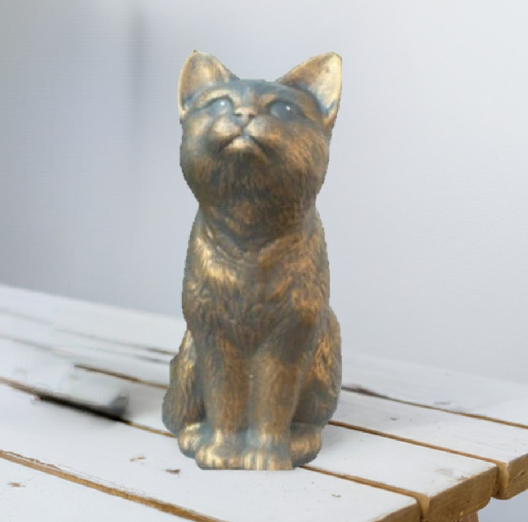 Tierurne Katze in Bronze