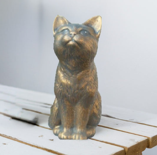 Tierurne Katze in Bronze